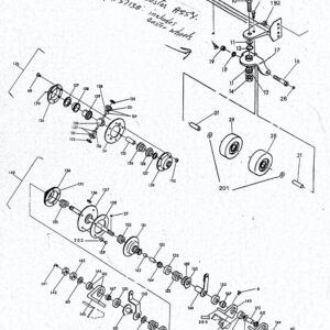 Differential, Clutch, Caster Assembly