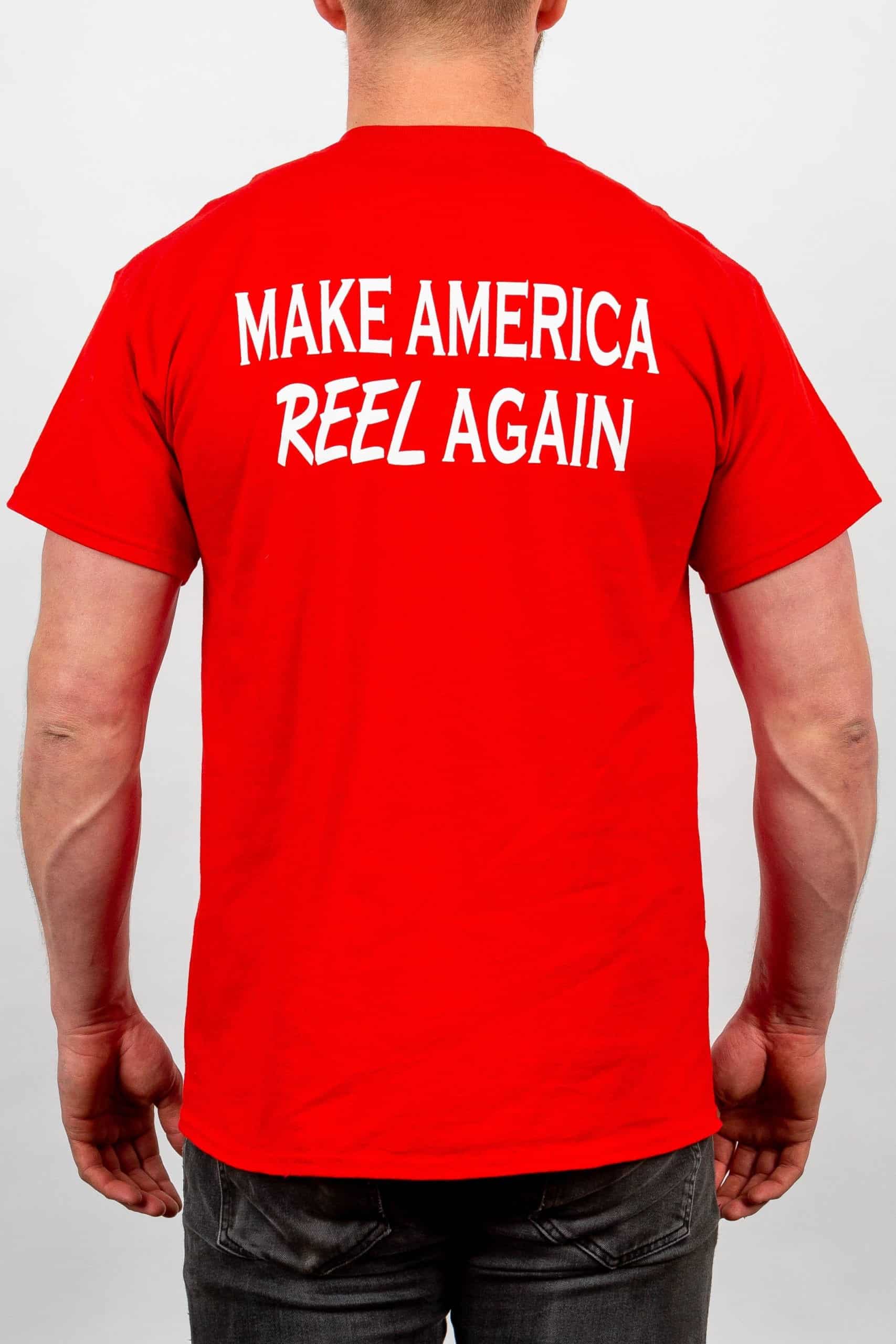 Reel Rollers Make America Reel Again Red T-Shirt Large