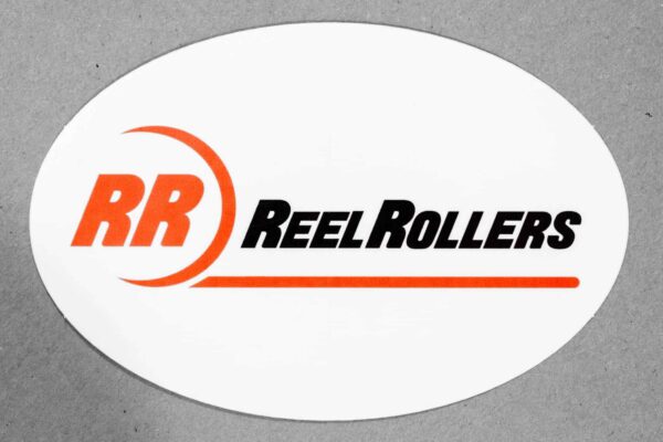 Reel Rollers Glossy Sticker - White