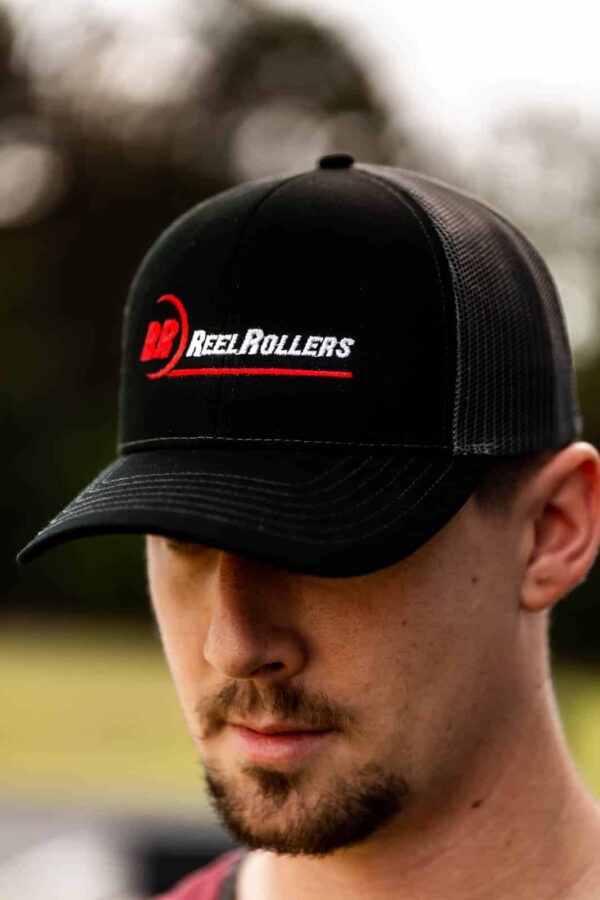 Reel Rollers Black Hat with Logo - Image 2