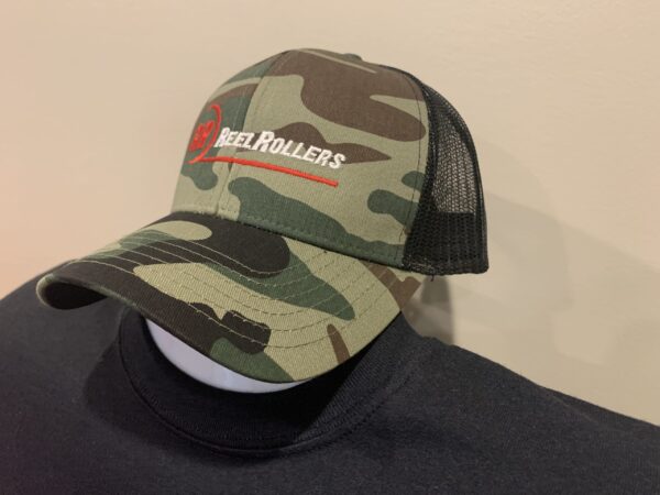 Reel Rollers Camo Hat with Logo - Image 3