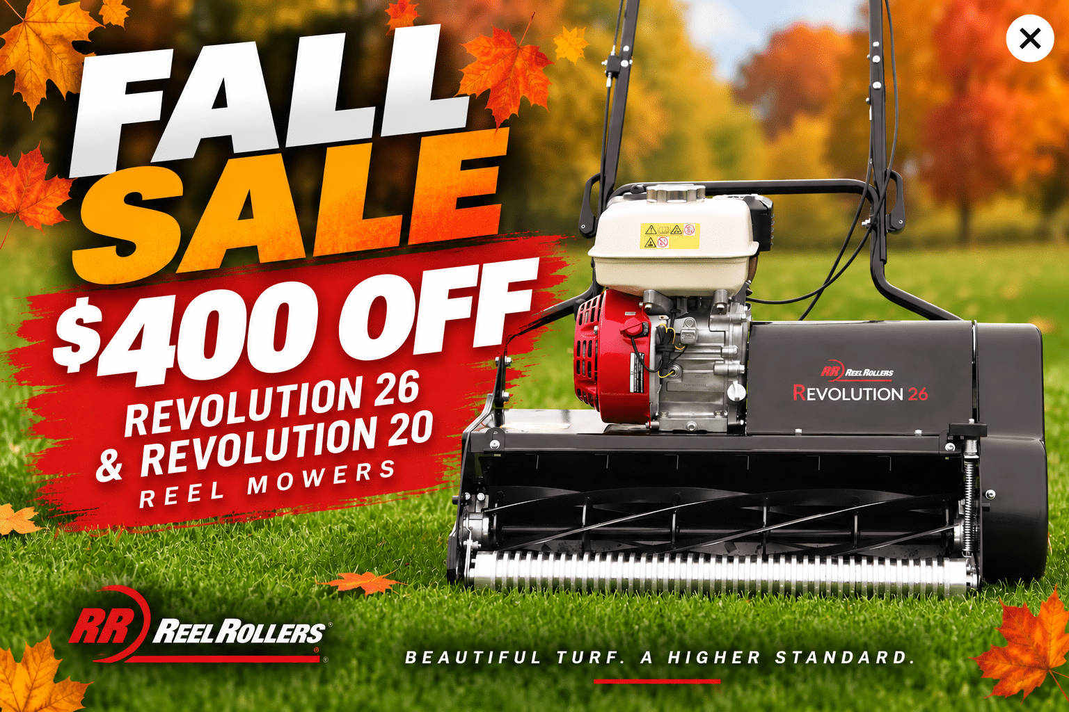 Revolution Reel Mower Fall Sale - $400 Off